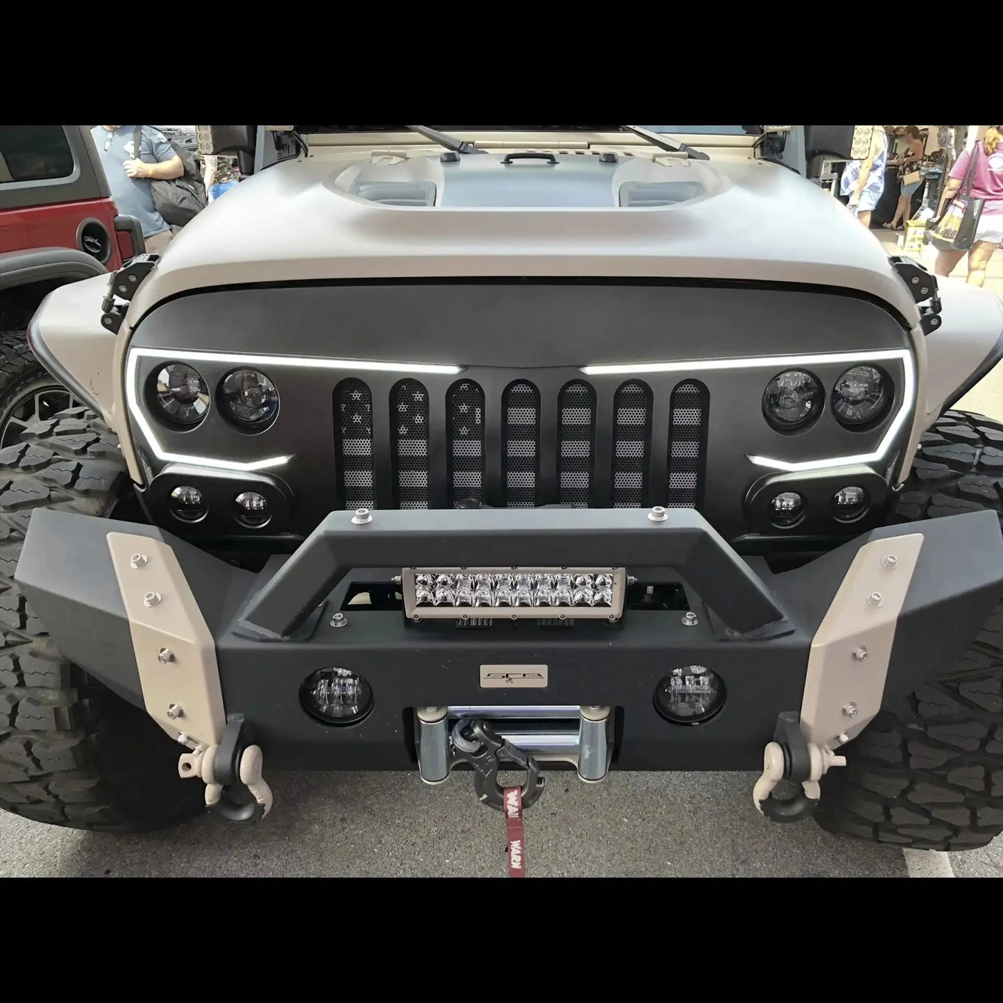 2007-2017 Jeep Wrangler JK VECTOR Pro Series II Full LED Grill - Integrated Headlights & DRL by ORACLE Lighting