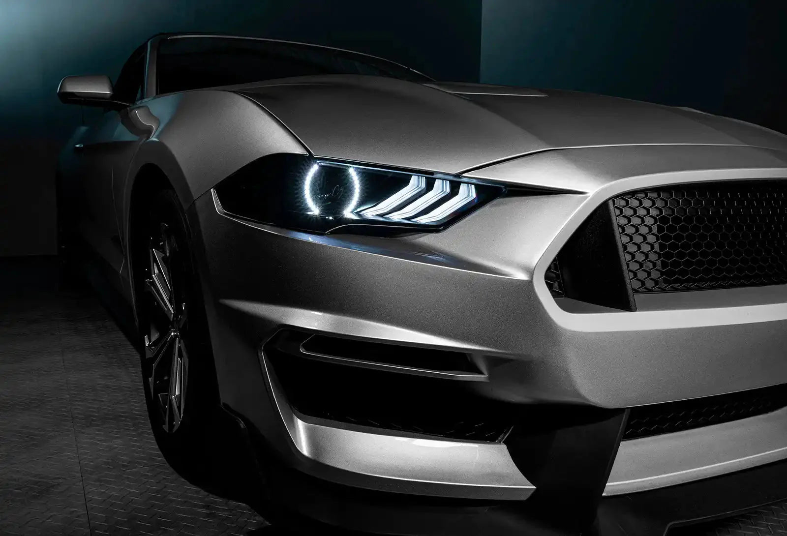 ORACLE Lighting 2018-2023 Ford Mustang Dynamic ColorSHIFT DRL Upgrade w/Halo Kit & Sequential Turn Signal by ORACLE Lighting