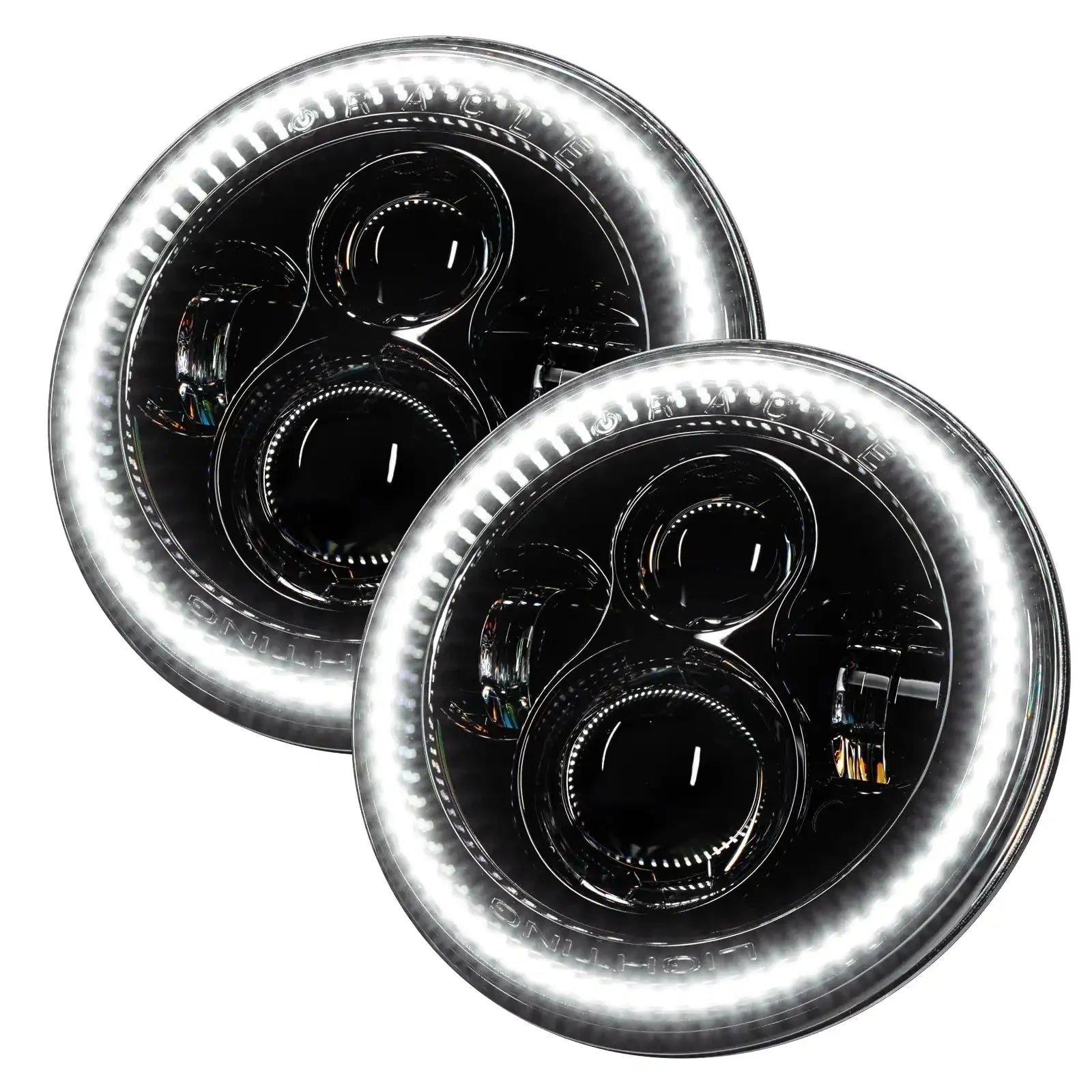 2007-2018 Jeep Wrangler JK Switchback LED Halo Headlights- DRL and Turn Signal by ORACLE Lighting