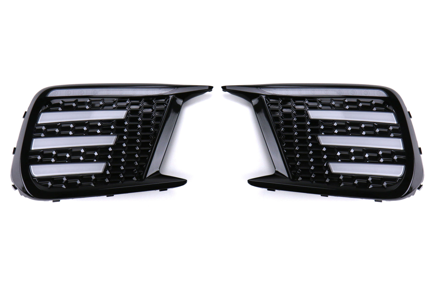 OLM Clear Tri-Bar Fog Light Bezel - 2018-2021 Subaru STI / 2018 WRX by MYX Automotive
