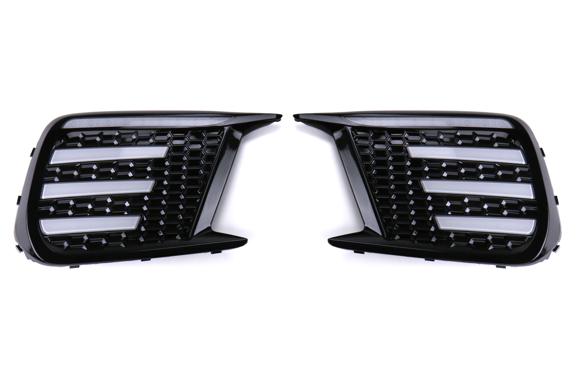 OLM Clear Tri-Bar Fog Light Bezel - 2018-2021 Subaru STI / 2018 WRX by MYX Automotive