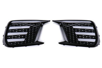 OLM Clear Tri-Bar Fog Light Bezel - 2018-2021 Subaru STI / 2018 WRX by MYX Automotive