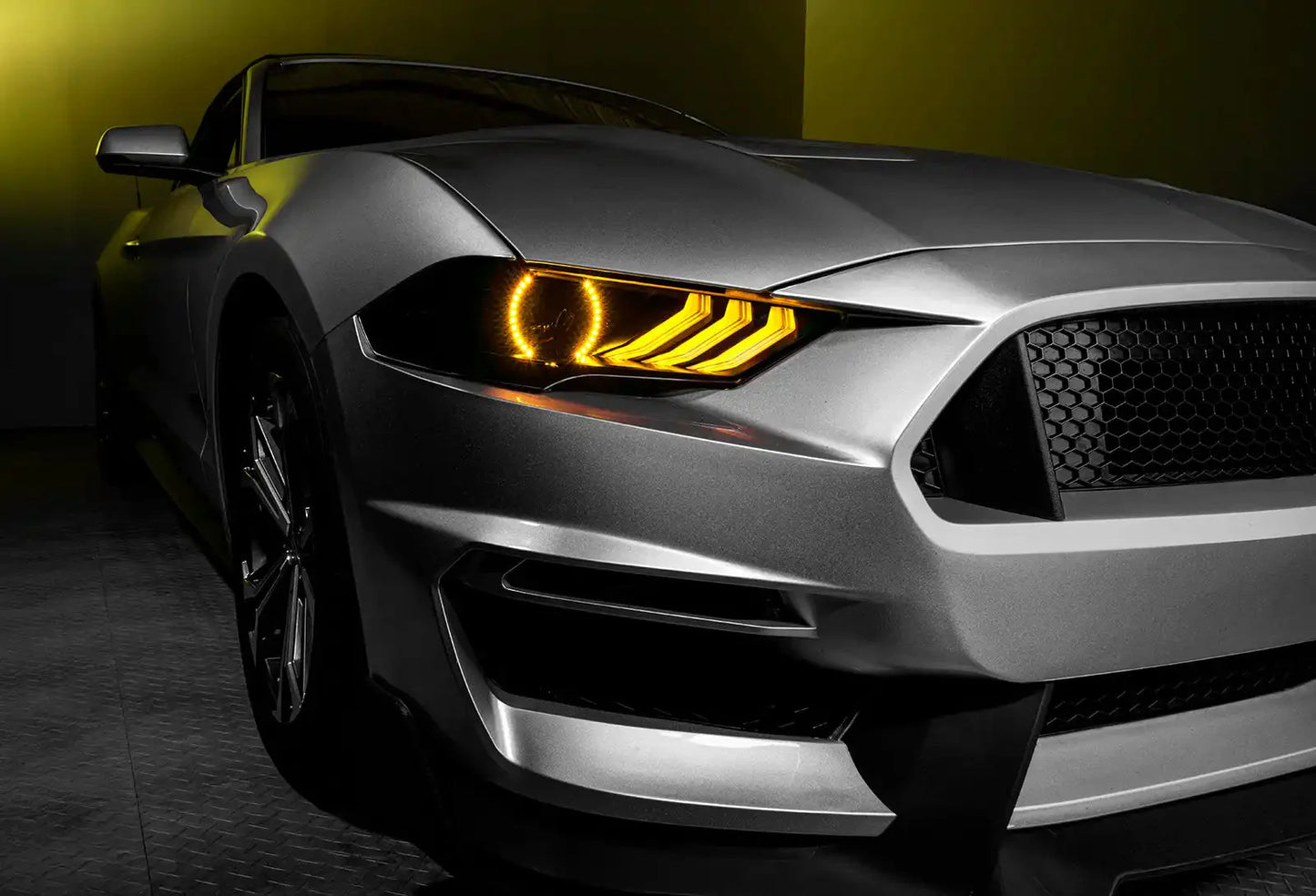 ORACLE Lighting 2018-2023 Ford Mustang Dynamic ColorSHIFT DRL Upgrade w/Halo Kit & Sequential Turn Signal by ORACLE Lighting