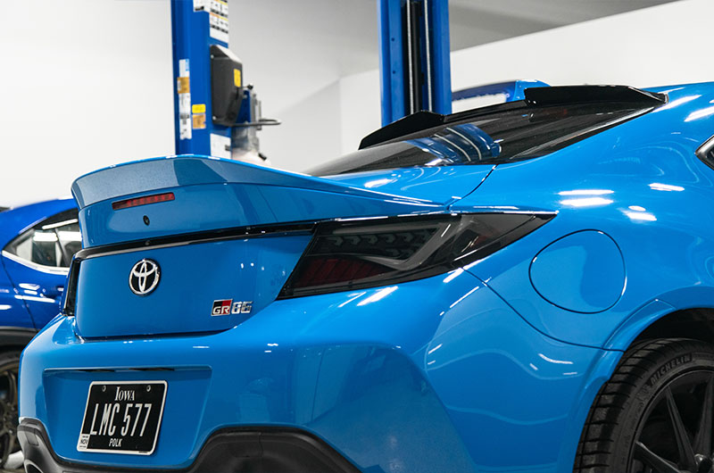 OLM "Scythe Style" LED Taillights (Smoke Lens/Black Base/White Bar) - 2022+ BRZ / GR86 by MYX Automotive