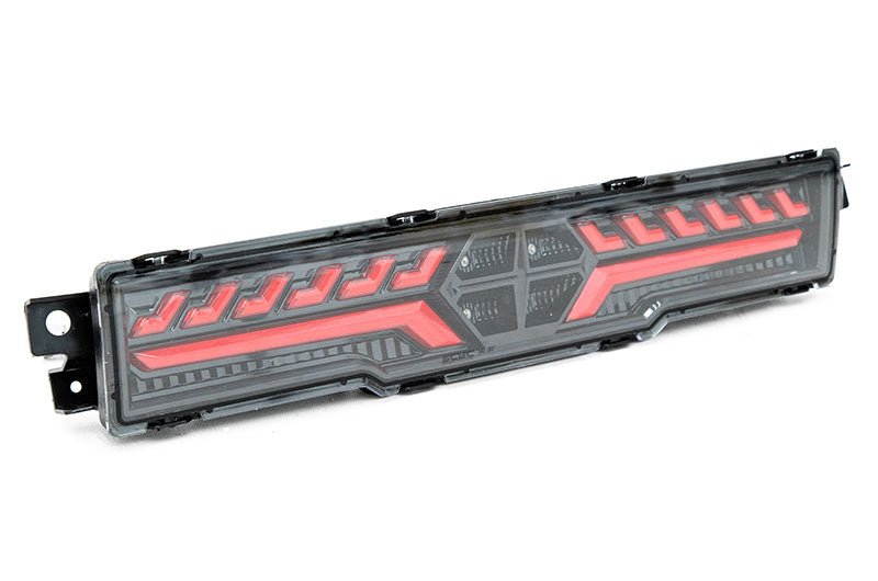 OLM V2 F1 Rear Fog Light (Clear Lens, Black Base, Red Bar) - 2022 BRZ / GR86 by MYX Automotive